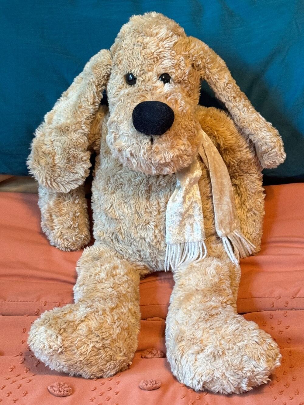 Vintage Sears Large Floppy Dog Huggable Lifesized 23+” Stuffed Plush, CLEAN Y2K